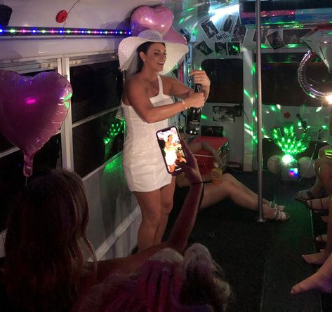 Party Bus Games, Party Bus Outfit, Bus Outfit, Bachelorette Party Bus, Scottsdale Bachelorette Party, Scottsdale Bachelorette, Bus Games, Hens Party, Hen Night