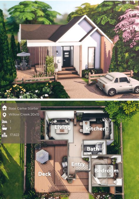 45+ Easy Sims 4 House Layouts to Try This Year (Sims 4 Floor Plans) Sims Floor Plans Small, Sims 4 Simple House Layout, Sims 4 Houses Layout 20x15, Tiny Home Floorplan Sims 4, Floor Plans Sims 4 Layout, Sims 4 House Inspiration Floor Plans, Sims 4 1 Bedroom House Layout, Sims 4 Easy House Build, Tiny Home Sims 4 Floor Plan