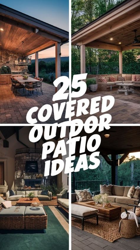 Transform your outdoor area into a year-round living space with these 25 covered outdoor patio ideas that provide shelter and style, perfect for any season. Visit our site for more ways to enhance your patio. Backyard Portico Outdoor Living, 4 Season Patio Ideas, Small Backyard With Patio, Outdoor Back Patio Ideas, Back Deck Layout Ideas, 12x20 Patio Layout, Arizona Room Ideas Outdoor Living, Backyard Patio Ideas Outdoor Areas, Backyard Furniture Ideas Layout