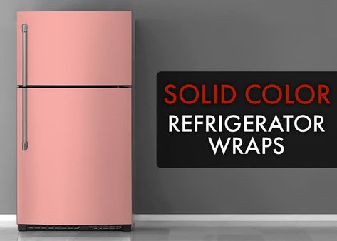 Vinyl Wrap Kitchen, Appliance Makeover, Refrigerator Makeover, Paint Refrigerator, Refrigerator Wrap, Fridge Makeover, Refrigerator Wraps, Refrigerator Covers, House Pantry