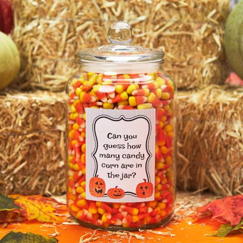 Old Fashion Halloween Party, Old Fashioned Halloween Party, Guessing Jar Ideas, Diy Halloween Party Games, Guessing Jar, Halloween Block Party, Pumpkin Painting Party, Church Halloween, Fall Festival Games