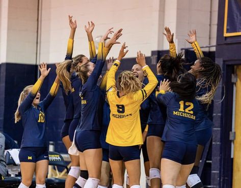 University Of Michigan Volleyball, Michigan Volleyball, Michigan M, College Vision Board, Dream School, University Of Michigan, Michigan Wolverines, Go Blue, Michigan State