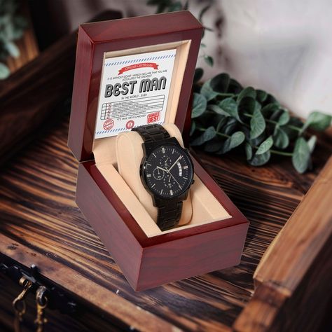 🎁 Elevate the big day with a gift that says, “You’re not just a friend; you’re family!” 🌟 Presenting the ultimate Best Man Wedding Day Gift: an Official Certificate paired with a striking Black Chronograph Watch. This isn’t just a timepiece; it’s a tribute to memories, laughter, and countless shared moments. Celebrate your bond with something that truly lasts! 💖🕒#BestManGifts #WeddingDay #ChronographWatch #BonusSon #TimelessGift #Groomsmen #MemorableMoments #WeddingSeason #Family #GiftIdeas ... Best Man Wedding, Man Wedding, Family Presents, Moon Gifts, Take Responsibility, The Bachelor, Timeless Gifts, Memorable Moments, The Groom