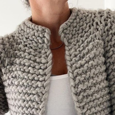 caidree ৴ ৴ sabina on Instagram: "I’m working on something new, but in the meantime here is a fresh shot of one of my best sellers- the Harper Jacket. @purlsoho Woolly Wool works amazing for this one! #harperjacket #knittingpattern #knit #knitting #knitfastdiewarm #chunkyknits #chunkyyarn #chunkyknitjacket #garterstitch #beginnerfriendly #beginnerfriendlyknitting" Chunky Knit Sweater Pattern, Chunky Knitting Patterns, Chunky Knitting, January 21, In The Meantime, Sweater Knitting Patterns, Garter Stitch, Free Knitting Pattern, Chunky Yarn