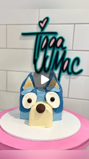 Diy Bluey Cake, Bluey Themed Cake, Diy Bluey, 2023 Cake, Cake Hacks, Bluey Birthday, Instagram Cake, Mud Cake, Cake Videos