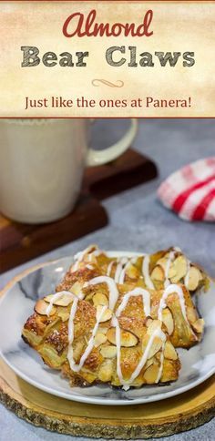 Almond Bear Claws | Fun breakfast pastry recipe | Spicedblog Bear Claw Recipe, Breakfast Pastry Recipes, Breakfast Brunch Party, Almond Pastry, Breakfast Pastry, Fun Breakfast, Pastry Recipe, Tasty Breakfast, Almond Paste