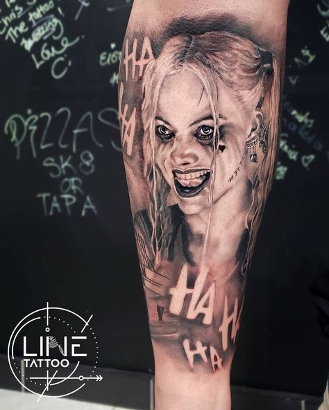 awesome 24 Harley Quinn Tattoos for Comic Lovers in 2021 Joker Tattoo Design For Men, Joker And Harley Quinn Tattoo Couples, Harly Quinn Tatoos, Harley Quinn Tattoo Ideas For Women, Harley Quinn Joker Tattoo, Harley Quinn's Tattoos, Harley Quinn And Joker Tattoo, Joker Sleeve Tattoo, Joker Harley Quinn Tattoo