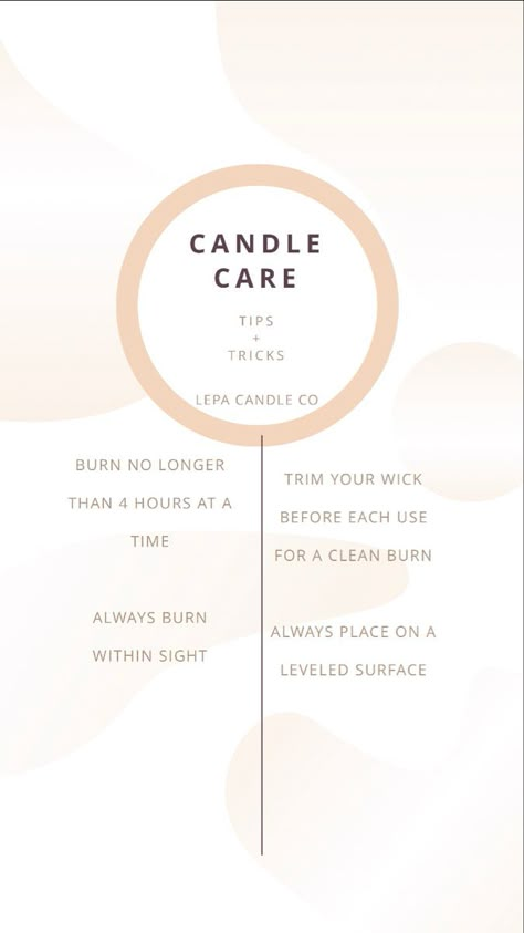 Candlemaking Aesthetic, Soy Candle Benefits, Soy Candle Facts, Candle Care Tips, Candle Tips, Candle Scents Recipes, Handmade Candles Diy, Diy Candles Homemade, Emprendimiento Ideas