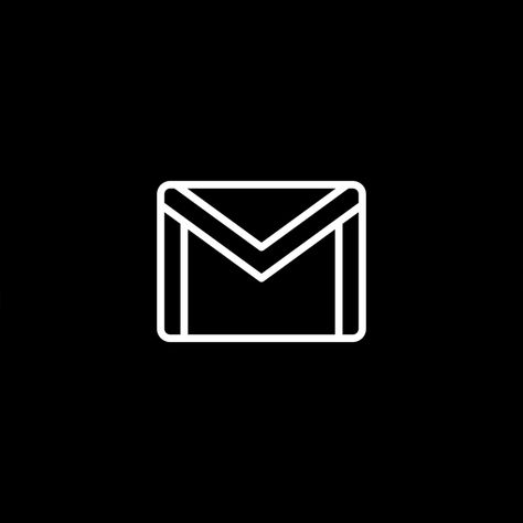 Black And White Gmail Icon, All Apps Icon, Icones Do Iphone, App Ikon, App Store Icon, Mobile App Icon, Logo Application, Black Wallpaper Iphone Dark, App Background