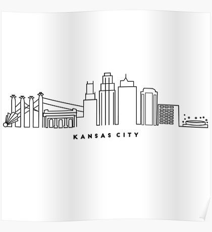 Kansas City Posters | Redbubble Kansas City Painting, Kansas City Skyline Art, Kansas City Skyline Tattoo, Kansas City Tattoo Ideas, Kansas City Tattoo, Kansas City Aesthetic, Kc Aesthetic, Missouri Tattoo, Kansas Tattoo