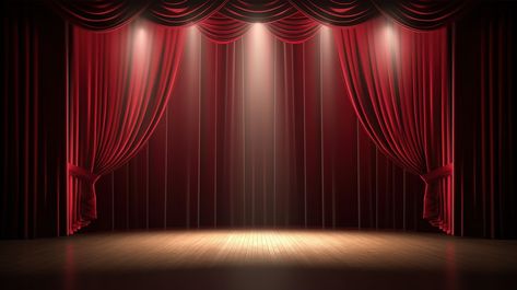 Theater Curtain 3d Rendering Of Or Opera Stage With Red And Spotlight Empty#pikbest#Backgrounds#Others Opera Curtain, Theater Background, Opera Stage, Stage Spotlights, Art Competition Ideas, Theatre Curtains, Stage Curtains, Stage Background, Red Curtains