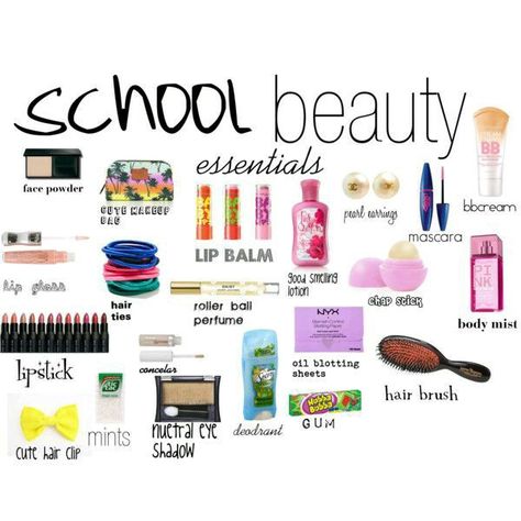 Middle School Makeup, Schul Survival Kits, Middle School Supplies, School Emergency Kit, Middle School Survival, School Beauty, School Survival Kits, High School Survival, School Kit