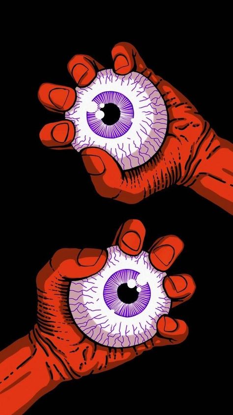 Eyeball Wallpaper, Creepy Dark, Eyeball Art, Mobile Wallpaper Android, Seni Pop, Drawing Eye, Eye Illustration, Ball Drawing, Desain Quilling