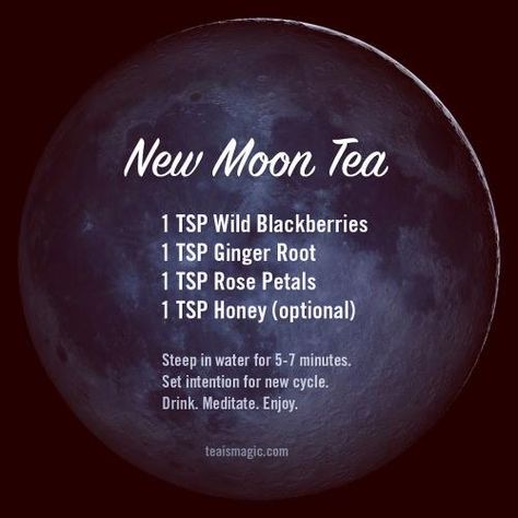 New Moon Tea, Herbal Tea Recipes, Moon Tea, Tea Blends Recipes, Kitchen Witch Recipes, Herbal Tea Benefits, Homemade Tea, Herbal Teas Recipes, Kitchen Witchery