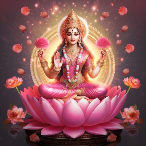 Happy Diwali Status, Hindu Goddesses, Lakshmi Photos, Happy Diwali Photos, Goddess Of Wealth, Ganesh Art Paintings, Goddess Aesthetic, Krishna Drawing, Shakti Goddess