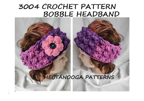 Puff Stitch Flower, Stitch Headband, Triple Crochet Stitch, Triple Crochet, Kids Fathers Day Crafts, Crochet Hairband, Bobble Crochet, Valentine's Day Crafts For Kids, Thanksgiving Crafts For Kids