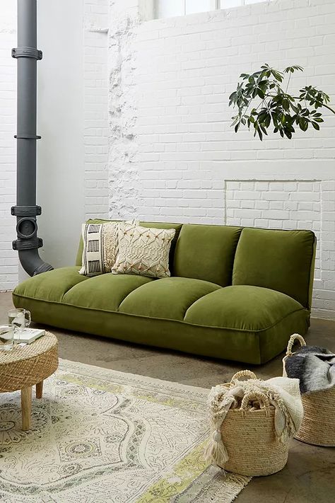 Very Small Bedroom Sofa Bed, Sofa And Bed Combo, Best Sofa Bed Guest Room, Day Bed Uk, Unique Sofa Bed, Green Day Bed, Small Green Sofa, Vintage Sofa Bed, Fold Out Sofa Bed