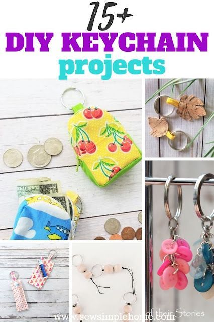 Create your own diy keychain with these 15+ fun project ideas and tutorials. Hand Sewn Keychain, Fabric Keychain Ideas, Keychain Diy Ideas, Diy Keychains To Sell, Diy Keychain Ideas, Leather Keychain Diy, Diy Keyring, Fabric Keychain, Handmade Keychains