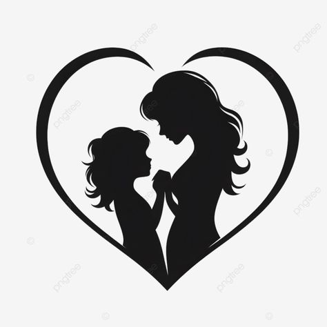 a mother and daughter silhouette in the heart shape a mother and daughter silhouette in the heart Mother And Daughter Silhouette, Mother Daughter Silhouette, Heart Silhouette, Transparent Image, Mother And Daughter, Design Background, Png Transparent, A Mother, Free Png