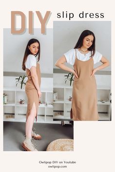 Dress Slip Pattern, Easy Slip Dress Pattern, Easy Dress No Pattern, Jersey Slip Dress, Cami Dress Pattern Free Sewing, Styling Satin Slip Dress, Sewing A Slip Dress, Linen Slip Dress Pattern, Sewn Dresses Diy