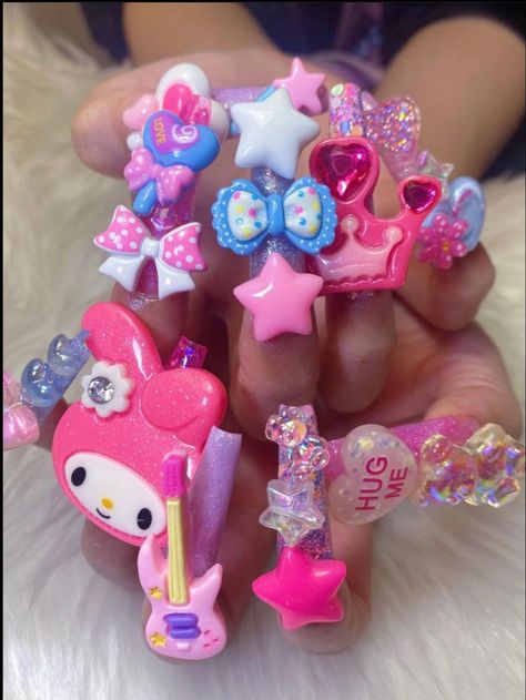 Harajuku Nails, Gyaru Nails, Junk Nails, Queen Nails, Hard Nails, Glamorous Nails, Really Cute Nails, Kawaii Nails, Glam Nails