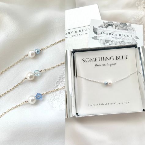 LINK TO BRACELET VERSION: https://ivoryandblushbridal.etsy.com/listing/1566810530 The perfect something blue!   Dainty chain ankle bracelet with a single blue Swarovski pearl (4mm) or crystal (5mm)  paired with a AAA quality freshwater pearl (6mm). All anklets handmade to order 14k gold filled or  Sterling silver Please measure your ankle before ordering to ensure the proper fit. Need a custom size?  Just send us a message! Wedding Bar Decor, Something Blue For Bride, Bride Wedding Jewelry, Blue Anklet, Something Blue Bridal, Pearl Anklet, Blue Charm, Something Blue Wedding, Blue Accessories