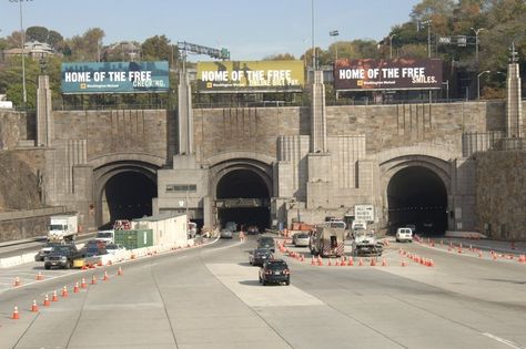 Top 10 Secrets of the Lincoln Tunnel Connecting NYC and New Jersey - Untapped New York Lincoln Tunnel, Tunnel Book, New York October, Manhattan Island, Vacation Wishes, 42nd Street, George Washington Bridge, Hudson River, Living In New York