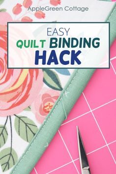 Binding Hacks, Easy Quilt Binding, Binding On A Quilt, Quilted Potholder Tutorial, Binding Tips, Binding Quilt, Machine Binding A Quilt, Sewing Mitered Corners, Machine Binding