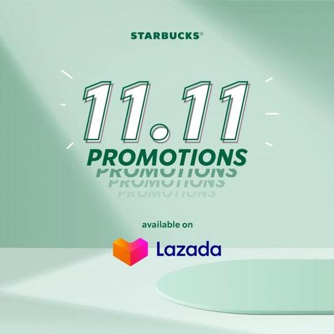 Starbucks Malaysia Lazada 11.11 Promotion on 11 November 2022 11 11 Poster Design, Starbucks Promotion, Coffee Promotion, Starbucks Malaysia, Passion Tea, Bottle Design Packaging, 11 November, Shop Till You Drop, Lemon Tea