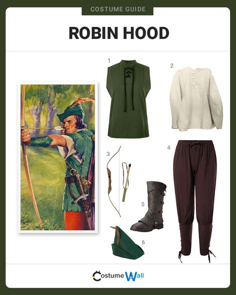 The best costume guide for dressing up as Robin Hood, The Prince of Thieves from Nottingham that stole from the rich and gave to the poor. Prince Of Thieves, Robin Hood Costume, Got Costumes, Robin Hood Disney, Costume Guide, Maid Marian, Best Costume, Halloween Express, Diy For Men