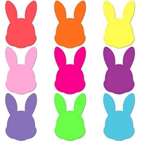 108 Pcs Easter Bunny Cutouts Colorful Rabbit Paper Cutouts Spring Easter Bunny Ears Cut-Out Bulletin Board Decor Bunny Accent DIY Crafts for Kids School Classroom Decorations Paper Rabbit, Chalkboard Wall Decor, Diy Crafts For School, Classroom Bulletin Board, Leaf Cutout, Easter Bunny Ears, School Chalkboard, Bulletin Board Decor, Chalkboard Wall