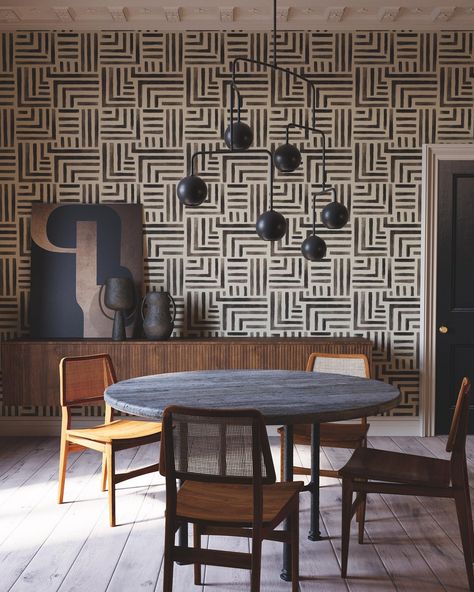 Lemieux Et Cie (@lemieuxetcie) • Instagram photos and videos Labyrinth Wallpaper, Lemieux Et Cie, Transitional Wallpaper, Geometric Structure, Series Wallpaper, Charcoal Wallpaper, Eco Decor, Product Knowledge, Aqua Wallpaper