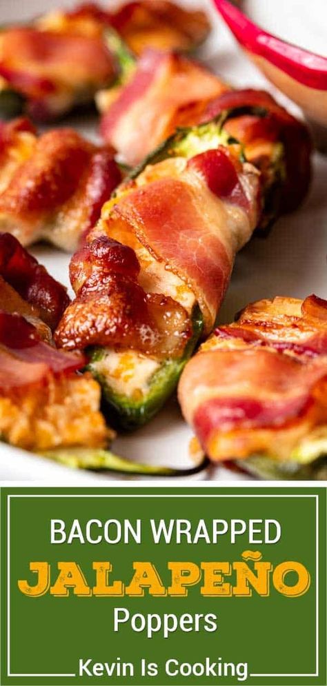 Nothing pleases guests like a bacon wrapped jalapeno popper! Stuffed with rich, creamy cheese filling, it’s the ultimate party appetizer.rn Bacon Appetizers Parties Food, Football Party Food Appetizers, Appetizers Football, Wrapped Jalapeno Poppers, Bacon Wrapped Appetizers, Bacon Wrapped Jalapeno Poppers, Bacon Wrapped Jalapenos, Bowl Party Food, Bacon Appetizers