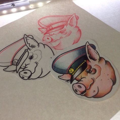 All police are pigs #sketch #tattoosketch #khimztattoo Police Pig Drawing, Pig Police Tattoo, Traditional Pig Tattoo, Pig Tattoo Design, Traditional Sailor Tattoos, Police Tattoo, Pig Sketch, Cool Skull Drawings, Viking Warrior Tattoos