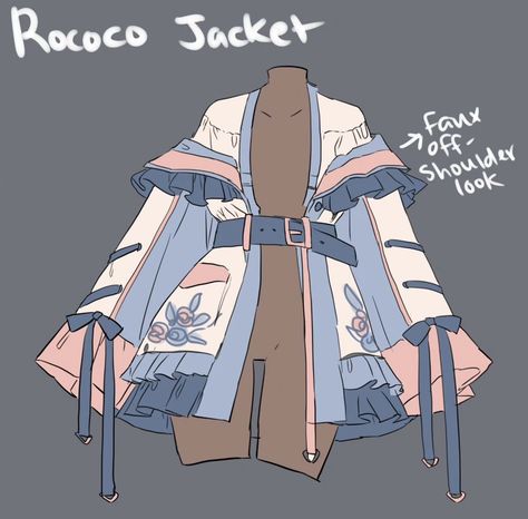 Rococo Techwear, Kawaii Cottagecore, Animated Clothes, Art Outfits, Clothing Sketches, Dress Design Drawing, Clothing Design Sketches, Drawing Anime Clothes, Dress Design Sketches