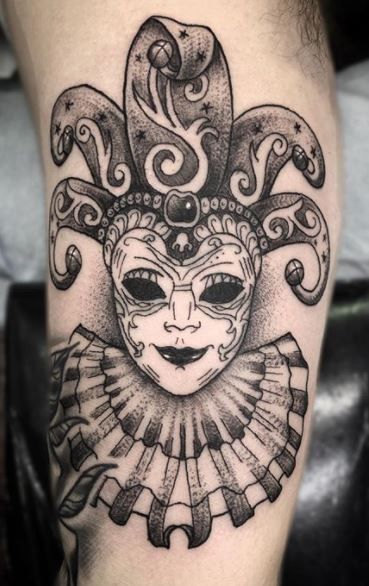 Clown Tattoo Ideas, Tattoo Ideas And Meanings, Jester Tattoo, Clown Tattoos, Egyptian Eye Tattoos, Tatoo Styles, Emo Tattoos, Pierrot Clown, Clown Tattoo