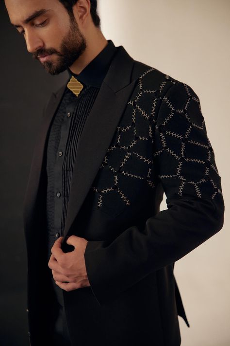 Jatin Malik, Embroidered Tuxedo, Pintuck Shirt, Reception Cocktail, Indian Wedding Clothes For Men, Wedding Dresses Men Indian, Indian Men, Wedding Outfit Men, Fashion Content