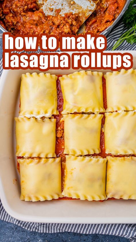 Lasagna Recipe Roll Ups, Lasagna With Cottage Cheese, Lasagna Rolls Recipe, Sausage Lasagna, Food Is Good, Lasagna Soup Recipe, Beef Lasagna, How To Make Lasagna, Easy Lasagna Recipe