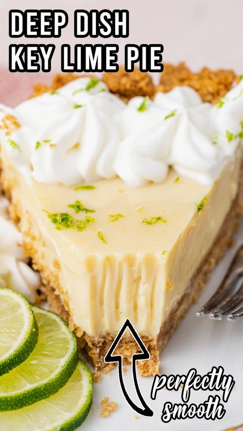 Florida Key Lime Pie Recipe, Easy Key Lime Pie, Frozen Key Lime Pie, Fruit Pie Recipe, Cheesecake Pie Recipes, Homemade Pie Recipes, Key Lime Desserts, Key Lime Pie Easy, Deep Dish Pie