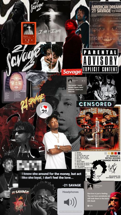 #21savage #rap #music #foryou 21 Savages, Frank Ocean Wallpaper, Savage Wallpapers, Anuel Aa Wallpaper, Savage Mode, Hip Hop Poster, Rap Quotes, Music Collage, Rap Wallpaper