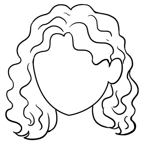 Draw Curly Hair, Girl Drawing Easy, Hair Details, Girl Face Drawing, Curly Hair Drawing, Cartoon Hair, Hair Sketch, Hair Drawing, Drawing Clipart