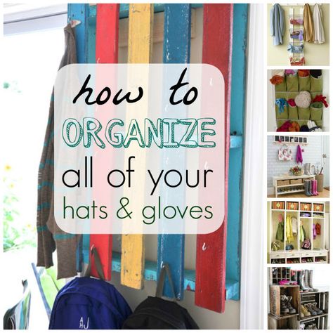 Organize Hats and Gloves With These Easy Solutions Hat And Mitten Organization, Storing Winter Hats And Gloves, Hats And Gloves Storage Entryway, Glove And Hat Storage Ideas, Storage For Winter Hats And Gloves, Glove Storage Ideas Entryway, Mitten And Hat Storage Ideas, Winter Hat Organization, Organizing Winter Hats And Gloves