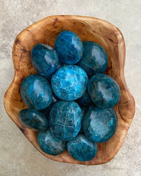 To stay updated on new items, follow us on Instagram at @thecrystalmatchmakers. Invigorating Blue Apatite Palm Stones from Madagascar Blue Apatite Information: - A stone of motivation- helps with ambition, self-confidence, and independence - Improves concentration and clarity of thought; opens the throat chakra to enhance speaking skills - Soothes irritability, anger, and other negative emotions - Useful as a dream or meditation stone to invoke subconscious thoughts and bring about self-insight Motivation Help, Magic Stones, Palm Stones, Hippie Vibes, Pretty Rocks, Speaking Skills, Meditation Stones, Blue Apatite, Minerals And Gemstones