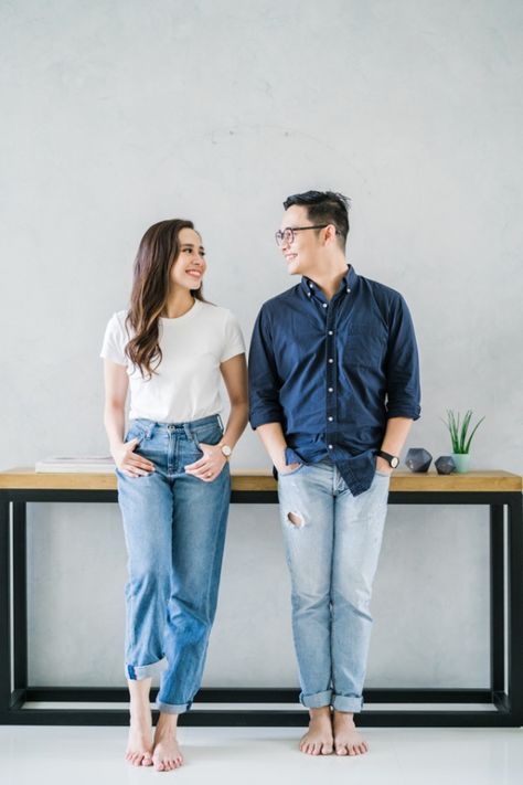 Engagement Shoot at Own Home | Philippines Wedding Blog Dancing In The Living Room, Prenup Outfit, Home Philippines, Couples Candid Photography, Prenup Photos Ideas, Prenuptial Photoshoot, Prenup Shoot, Morning Cuddles, Wedding Dressses