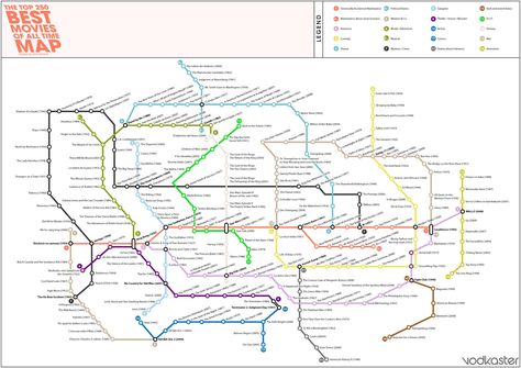 Movie Infographic, Movie Map, Best Movies Of All Time, Subway Style, Infographic Map, Subway Map, Movies Of All Time, The Best Movies, Movies By Genre