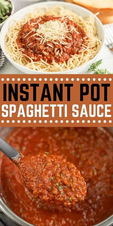 Omnivore Recipes, Instant Pot Spaghetti Sauce, Make Spaghetti Sauce, Spaghetti Sauce From Scratch, Wine Mushrooms, Pressure Cooker Spaghetti, Slow Cooker Spaghetti Sauce, Nutritional Recipes, Crockpot Express