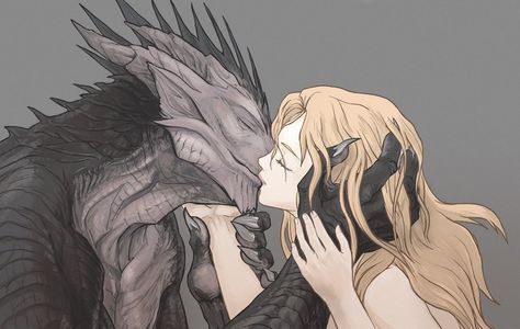 Dragon Romance, Fantasy Romance Art, Fantasy Words, Monster Characters, Romance Art, Creature Drawings, Beautiful Dark Art, Mythical Creatures Art, Cute Couple Art