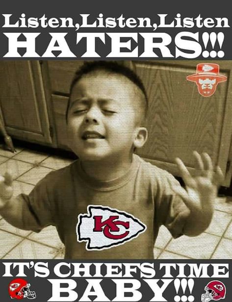 It's chiefs Time Baby!!!!! Chiefs Memes, Kansas City Chiefs Craft, Kansas City Chiefs Funny, Chiefs Wallpaper, Kansas City Chiefs Apparel, Chief Clothes, Kc Chiefs Football, Kansas Chiefs, Chiefs Kingdom