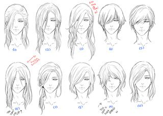 Something I never uploaded haha -- the struggle of trying to come up with a hairstyle for a new oc (which I still haven't posted yet as well) he covers one eye with his hair because scar- ;; w;) Female Hairstyles, Hairstyles Drawing, Hair Covering, How To Draw Anime, Pelo Anime, Drawing Hair Tutorial, Draw Hair, Manga Hair, 얼굴 드로잉