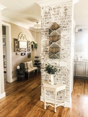 Diy Faux Brick Wall, Brick Wall Living Room, Faux Brick Wall Panels, Fake Brick, Faux Brick Wall, Brick Accent Wall, Brick Wall Paneling, Brick Interior Wall, Brick Interior